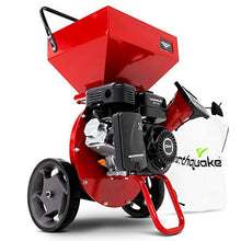 Earthquake Chipper Shredder K33, 33964 Heavy Duty 301cc, 4 Cycle Viper Engine, Dock-and-Lock Debris Bag, 3" Max Wood Diameter Capacity, Red