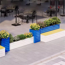 YUHUAWF Garden Bench Planter and Bench Combination Set Landscape Flower Box Planter Box with Bench