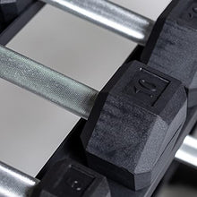 REP Rubber Hex Dumbbell Set with Matte Black Racks