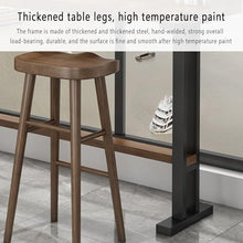 DESALAI Industrial Solid Wood Dining Table with Fence,Dining Kitchen Bar Coffee Table,End Side Tables Metal Base,Rectangle Live Edge Table,Wood Counter Height Table-No stools(140 * 40 * 1