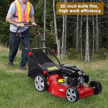 Lefitap Self Propelled Gas Lawn Mower, 141CC 2850RPM 4-Stroke Gas Engine Weed Eater with 20" Blade, Walk-Behind Cordless Push Lawn Mowers Tractors with 50L Grass Tank