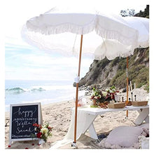 Garden Umbrella With Tilt Function, Large Market Table Umbrella, Sun Shade For Outdoor, Terrace, Balcony, Pool, Beach, Camping, Decoration, 2m, White