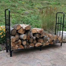 EliteBloom Large Indoor & Outdoor Firewood Rack, Heavy Duty Wood Storage Holder for Fireplace Logs, Kindling, Hearth