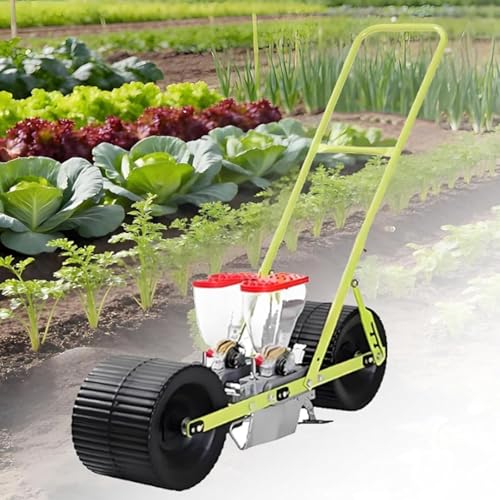 ZHIGUANYUN Manual Garden Seeder | Adjustable Row Spacing, Plant Spacing, and Depth | Agricultural Seeder for Flower and Vegetable Seeds 2ROW