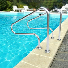 JLFTHYLL Pool Handrails Stainless Steel Pool Hand Rail, 2PCS Rustproof Pool Stair Railing Ergonomics Curved Design, for Private and Public Swimming Pools