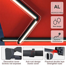 Patio Awning Retractable, Fully Assembled Motorized LED Light Awnings, Window Door Sunshade Shelter Waterproof, Large Canopy for Patio Deck Yard with UV Protection, Red,9.8X8.2ft