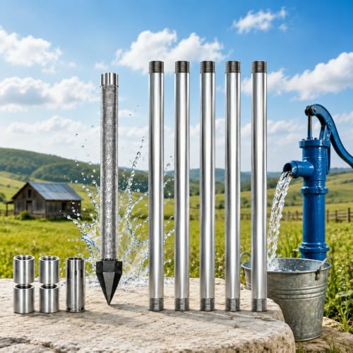 Water Well Kit with 1-1/4" Sand Point Well Point, 60-Gauge Screen 5+1kit