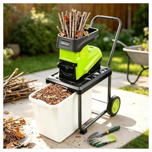 YUDINGKVN Electric Wood Chipper with 60-Liter Collection Bag