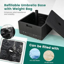OROTLECT 21 Lb. Free Standing Umbrella Base with Wheels