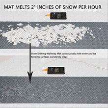 Non-Slip Snow Melting System Heated Walkway Mat, Heated Ice and Snow Melting Mats for Stairs, Heated Outdoor Mats, Keep Your Path Safe and Clear This Snowy Winter Season,13 * 60inch(33 * 152.4cm)