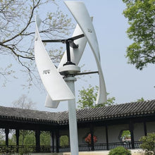 ZHOZHUT 2000W / 2500W Vertical Wind Turbine Generator 3 Blades 12V / 24V / 48V Low Noise Rotation Wind Turbine Generator with MPPT Controller Maglev Wind Turbine for Home Use,White,2500W12V
