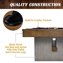 Barrington Billiards 8' Urban Slate-Tech Pool Table Set Cement/Wood Grain/Black