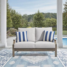 Signature Design by Ashley High Back Outdoor Loveseat, Brown/Beige