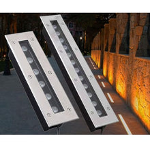 QICBYING Ground LED Landscape Lights - LED Underground Light, AC 85-265V Outdoor LED Recessed Spotlight, IP67 Waterproof Floor Pathway Lighting Lights, for Staircase Step Garden(Red Light,24W)