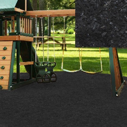 KIDWISE Playground Rubber Mulch 75 Cu.Ft. Pallet Black