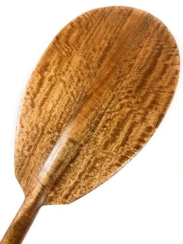 Tikimaster Watermarks Curls Koa Outrigger Paddle 50 in T-Handle