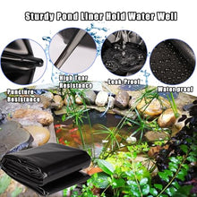 LWJQRSP Heavy Duty Black Pond Liner 8x16m with Underlay Sealing Film for Swimming Ponds Fountains Water Gardens and Waterfalls