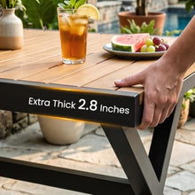 LayinSun Outdoor Patio Dining Set for 5, 60" - 82" Expandable Outdoor Dining Table and 4 Chairs