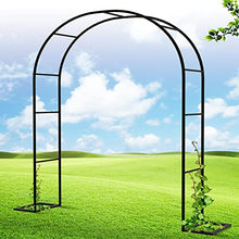 HXYONGN Metal Garden Arch,Rack Plants Flower Rose Climbing Support Stand, Wedding Arch for Roses, Climbers, Fruit, Archway, with Base(1.4 * 2.3m)