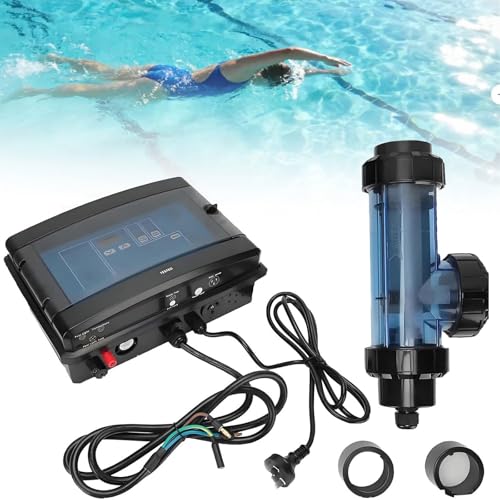Swimming Pool Chlorinator, Salt Water Pool Chlorinator System 5/10/15/20/30/50G/H Salt Chlorine Machine Electronic Chlorine Generator for Swimming Tank Spa Pool Hot Tub Spa(20g/H)