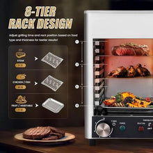 Automatic Steak Grill Fully Automatic Steak Grill, 4-Speed Adjustable Temperature Electric Steak Grill, 10 Minute Timer, 200-800℃ Steak Oven