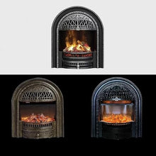 French Luxury Cast Iron Fireplace With Simulation Flame For Living Room Heating - Arc Furnace Core A(Black)