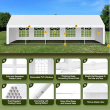 GarveeLife 20'x40' Heavy Duty Outdoor Party Tent with Removable Sidewalls and Waterproof Canopy White