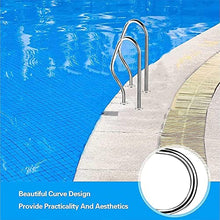BSNANCA Pool Handrail, 304 Stainless Steel, Silver, Rustproof, Pool Handrails 1PCS/2PCS, Easy to Assemble Pool Railings for Entry The Pool-31.5 X 18.5 Inches (2) ()