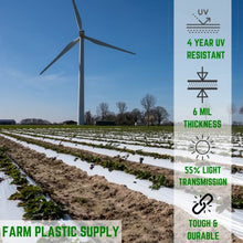 Farm Plastic Supply White Greenhouse Plastic Sheeting 6 Mil 40' x 150' UV Resistant