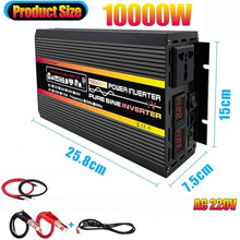XDZT 100W 12V Monocrystalline Silicon Solar Panel Charging Kit with 10000W DC12V-AC110V/220V Car Inverter + 50A Solar Controller, Suitable for Cars, RVs and Campers(12V-110V)
