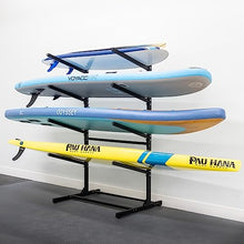 Teal Triangle Freestanding Standup Paddle Board and Surfboard Rack Black