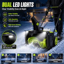 Cordless Snow Shovel, 40V 4.0Ah Battery Powered Snow Thrower 2Batteries