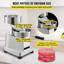 Dntum Commercial Hamburger Patty Press Maker, 4 Inch Stainless Steel Burger Patty Maker, Manual Grill Burger Press Tool, Hamburger Forming Processor, for Home, Restaurant