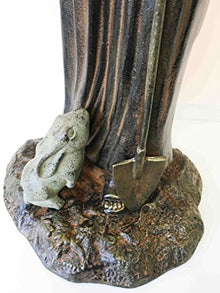 28.5" Tall Saint Francis of Assisi Patron Saint of Animals and Nature Statue Elegant Home Garden Outdoor Decor Figurine Aluminum Metal