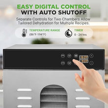 NutriChef 32 Layer Commercial Food Dehydrator Machine Silver