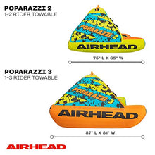 AIRHEAD Sportsstuff Poparazzi 3, 1-3 Rider Towable Tube for Boating Multi-color