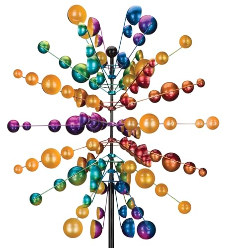Regal Art & Gift Wind Spinner, Outdoor Metal Kinetic Yard Art with Stake