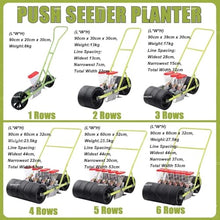 CUTANGELAR Multi-Row Garden Seeder, Portable Manual Planter for Vegetables. Available in 1-6 Row Designs, This Precision Seeder Ensures Consistent Seed Placement for Cabbage, Parsley.(4row)