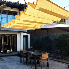 Etlegor Retractable Sun Shade Canopy Cover, Sliding Wave Shade Sail UV Protection Replacement Pergola Cover for Patio Garden Gazebo Porch(1.2x3m)