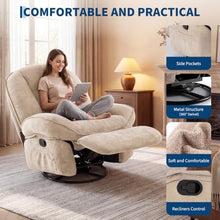 Garvee 360° Swivel Rocker Oversized Recliner Chair with Massage & Heating