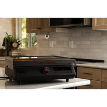 Family Yard Outdoor Electric Tabletop Griddle with Hood Camping Grill Bbq