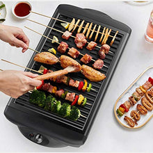 OISNGWNG Electric Indoor Grill & Searing with BBQ Barbecue Oven Roasting Pan Temperature Control for Indoor/Outdoor Camp, 1200W、black