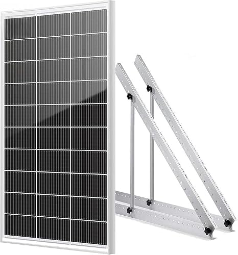 KZZAAO Solar Panel Kit 18BB N-Type 200W Solar Panel Mount Brackets 12V 24.3% High Efficiency Monocrystalline PV Module