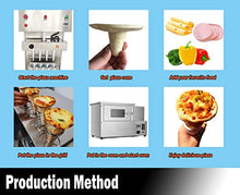 TXMACHINE 4 cone maker machine commercial pizza cone machine Handheld Pizza Making Machines for pizza shop with pizza oven,Display Cabinet (spiral cone machine, 110V/60HZ)