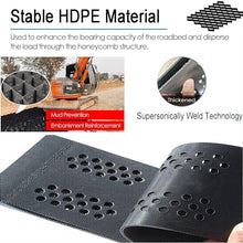 2" HDPE Gravel Stabilizing Geo Cell Permeable Ground Grid Heavy Duty Foundation Support for Driveway Walkway Patio Slope Parking Outdoor Erosion Control & Soil Stabilization(6x10m(20x33ft))