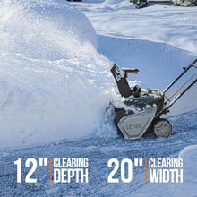 Litheli 40V Battery Operated Snow Blower, 19-inch Snowblower Thrower, Electric Snow Blowers with LED Spotlight and Brushless Motor, 2 x 4.0Ah Battery Included