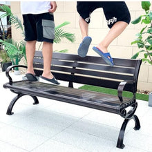 TBLOTYD Garden Bench Park ChairOutdoor Stainless Steel BenchLeisure Plaza ChairBenchOutdoor Patio Backrest Benches Patio Seating for Park，2m