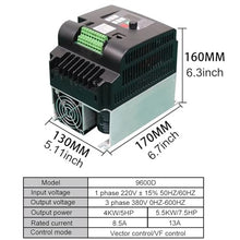 MDWXDOFP 4KW-11KW Inverter 220v to 3 Phase 380V VFD Variable Frequency Drive VFD Inverter 400Hz VFD Inverter Frequency Inverter Single Phase 220V 3 Phase 380V(220V to 380V 5.5kw)