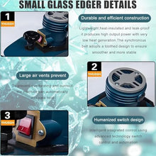 850W Portable Small Glass Edger, Grinder Glass Edger Tool 8000rpm, Hand-Held Electric Grinding Machine, for Plane,Curve, Rounded Corner Blue