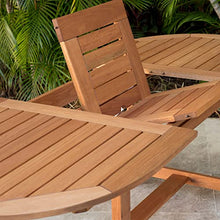 Amazonia Villach 7-Piece Outdoor Oval Dining Table Set Eucalyptus Wood Amazonia
